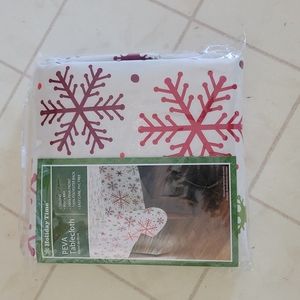 Snowflake vinyl tablecloth